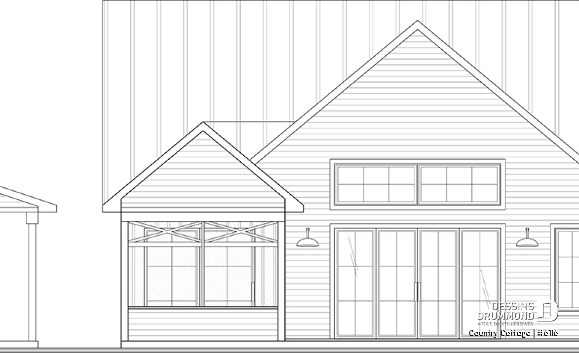 Vue arrière - MODÈLE DE BASE - Country Cottage