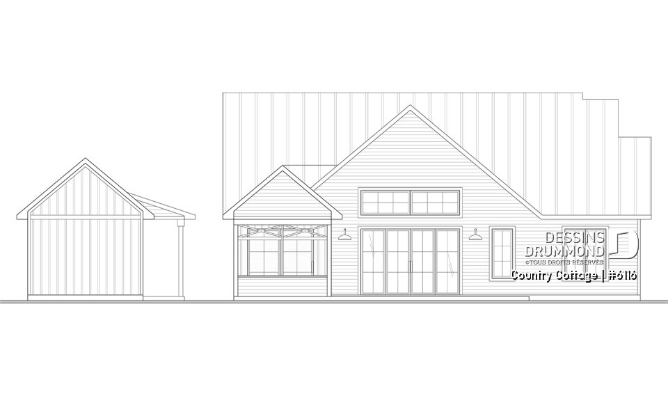 Vue arrière - MODÈLE DE BASE - Country Cottage