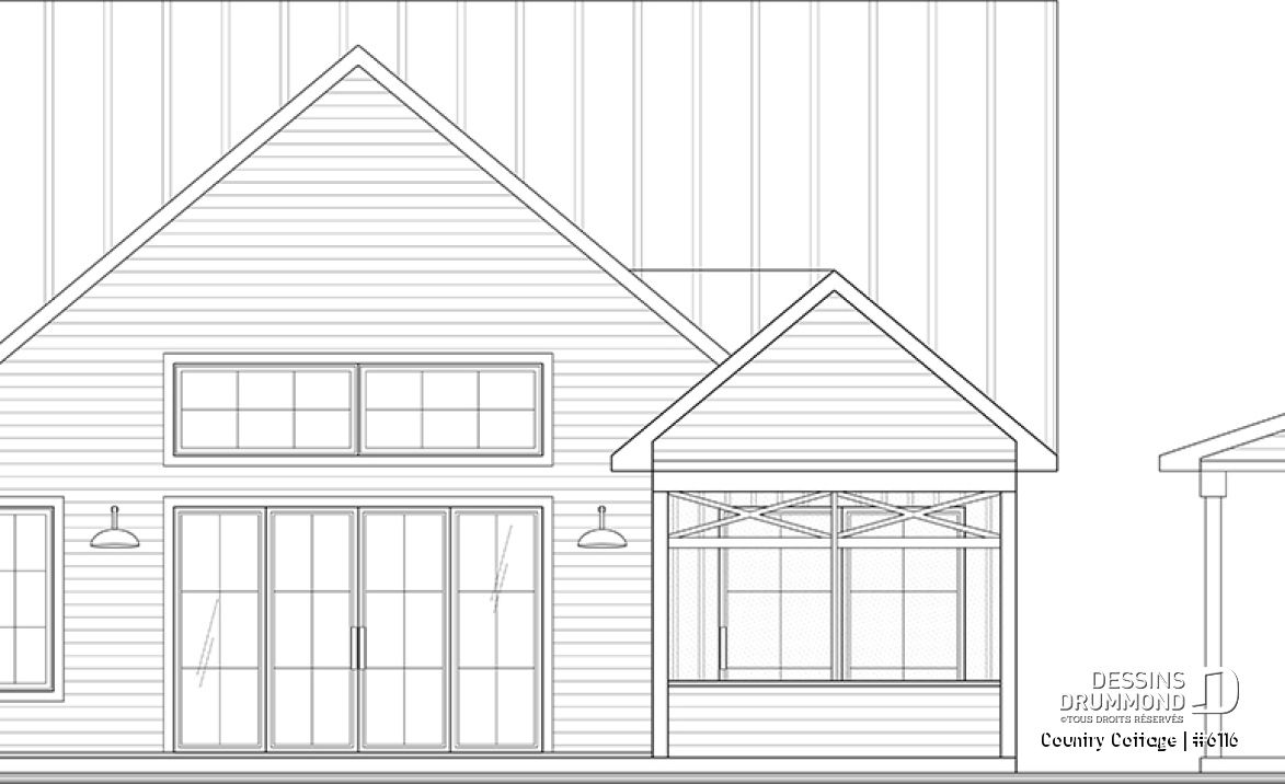 Vue arrière - MODÈLE DE BASE - Country Cottage