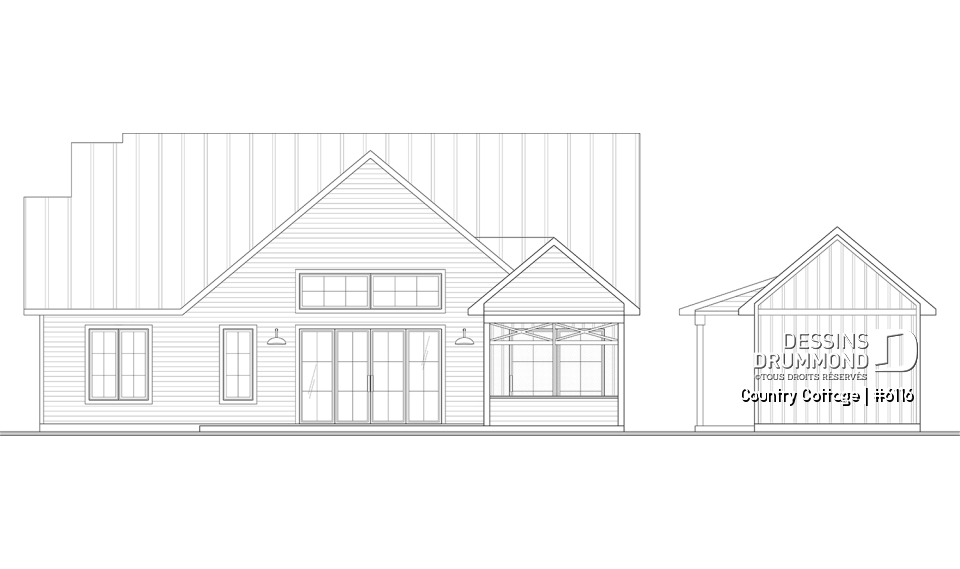 Vue arrière - MODÈLE DE BASE - Country Cottage