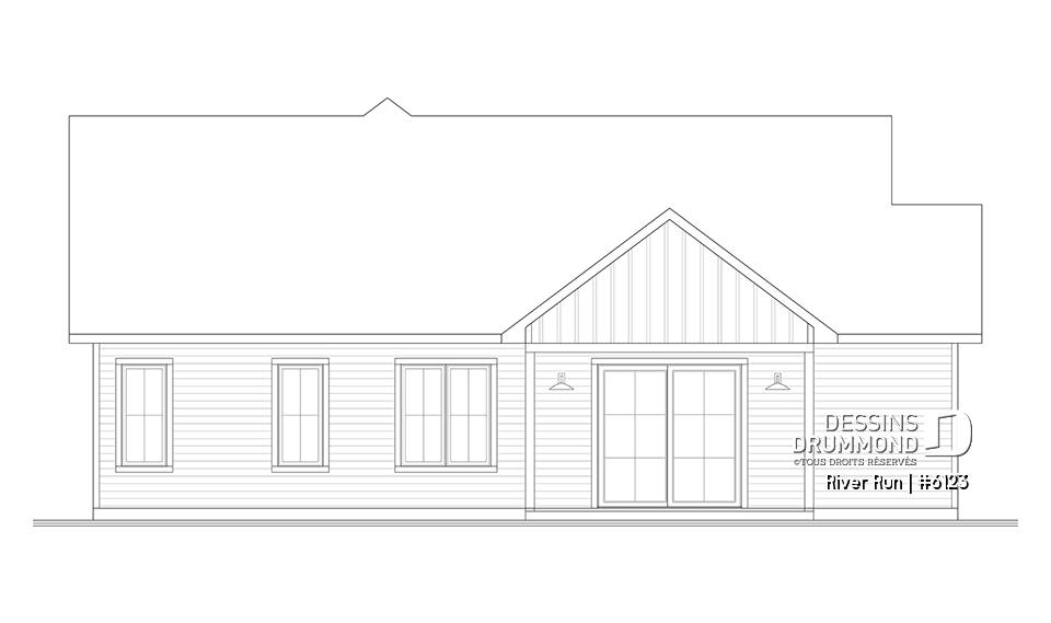 Élévation arrière - River Run