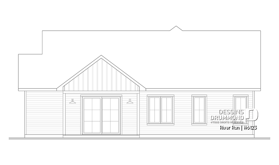 Élévation arrière - River Run