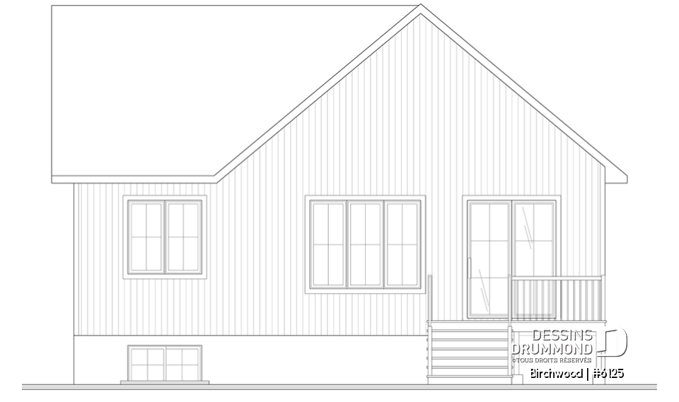 Élévation arrière - Birchwood