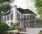 Vue arrière - MODÈLE DE BASE - Plan de maison style chalet panoramique, 2 à 4 chambres selon finition du sous-sol, plafond cathédral, foyer - Rockspring 5