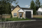 Vue avant - MODÈLE DE BASE - Modèle de petite maison abordable, garage attaché pour VR et une chambre OU option sans garage avec 3 chambres - July