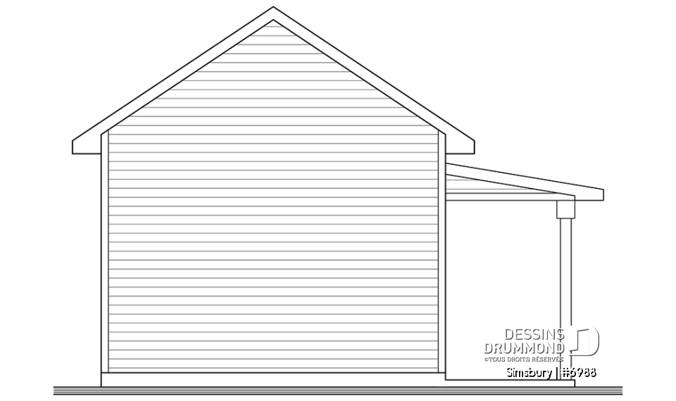Élévation arrière - Simsbury