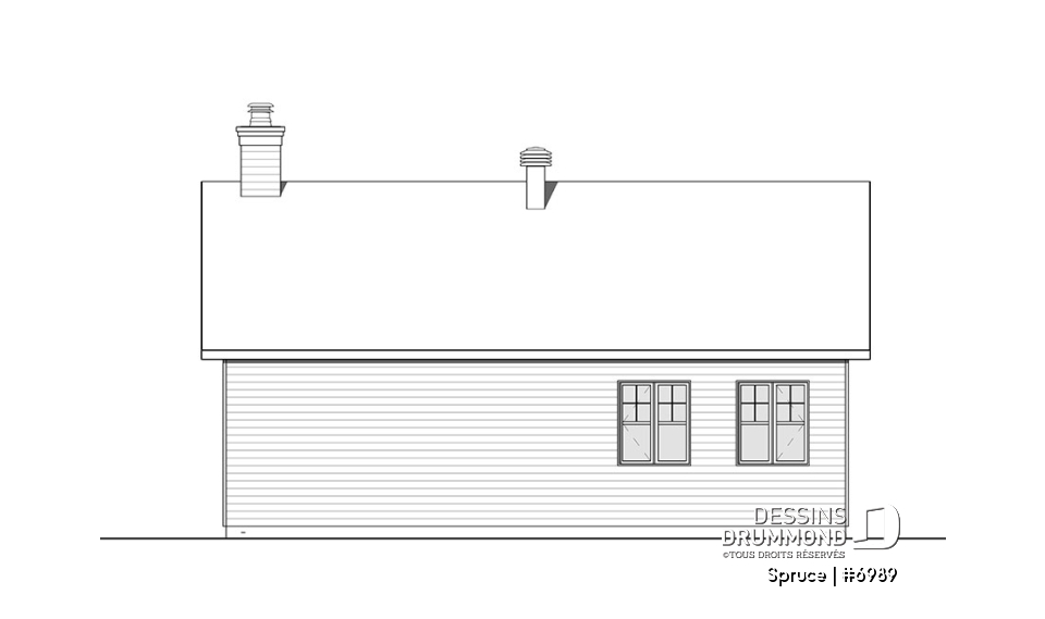 Élévation arrière - Spruce