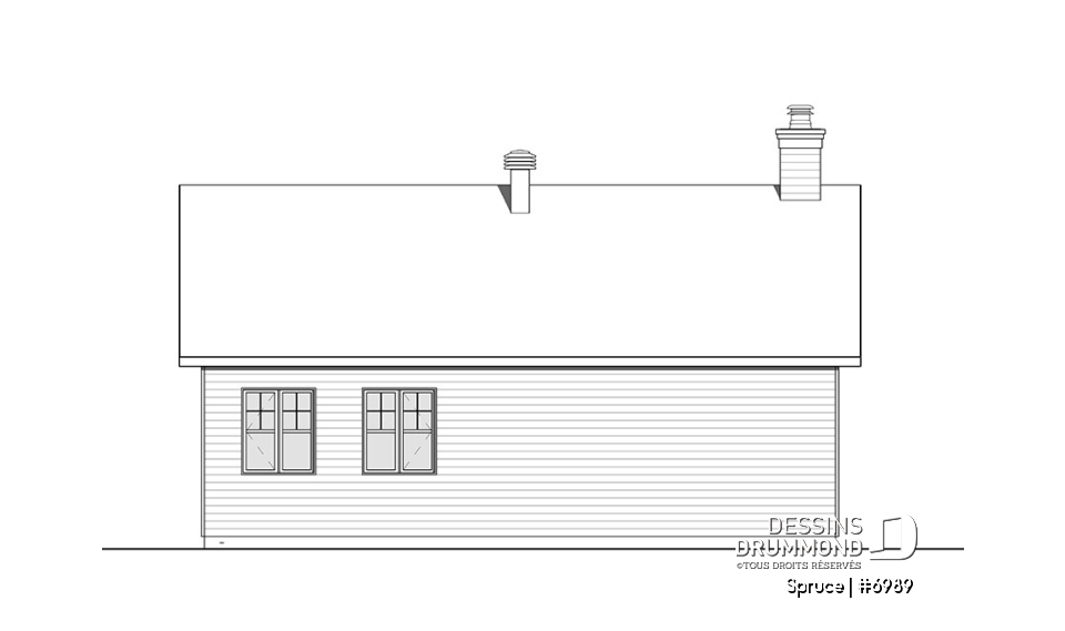 Élévation arrière - Spruce