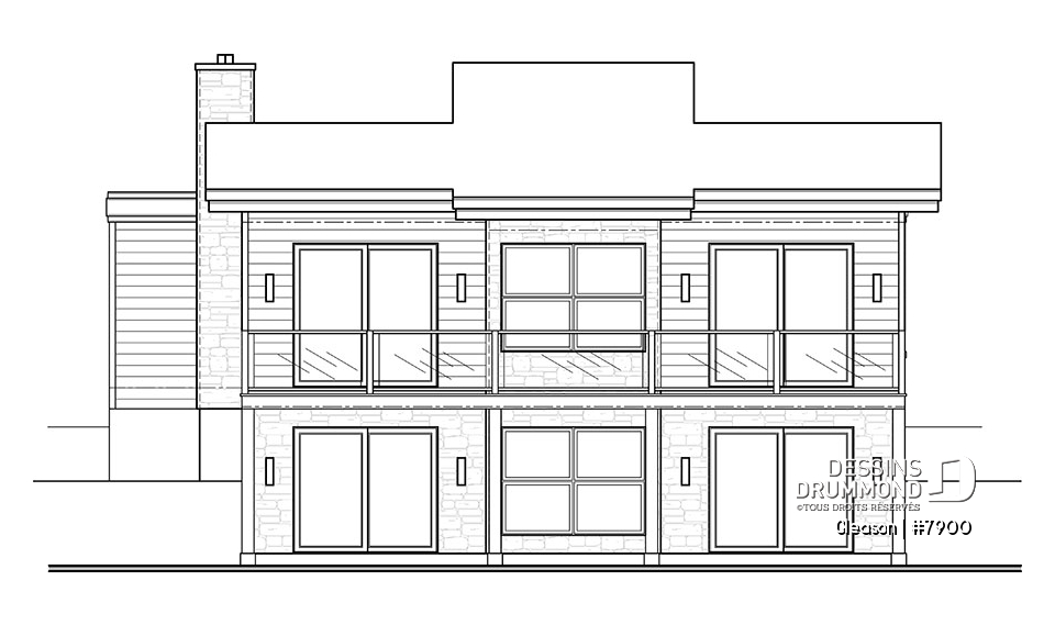 Élévation arrière - Gleason