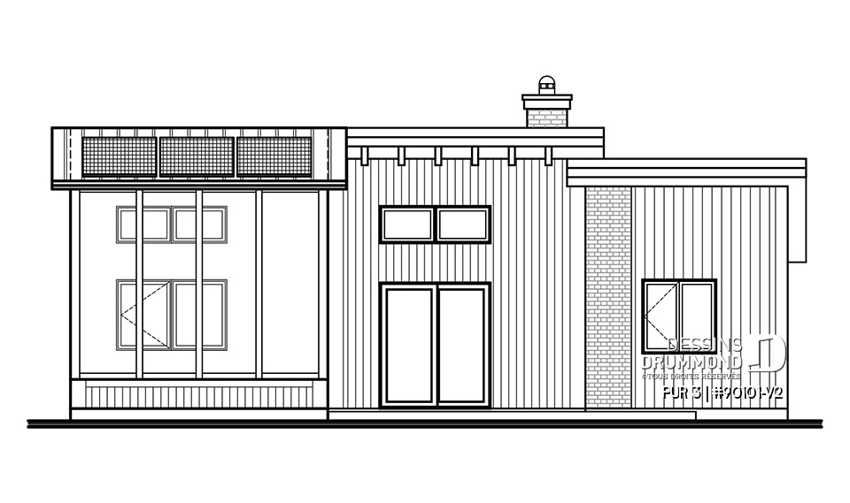 Élévation arrière - PUR 3