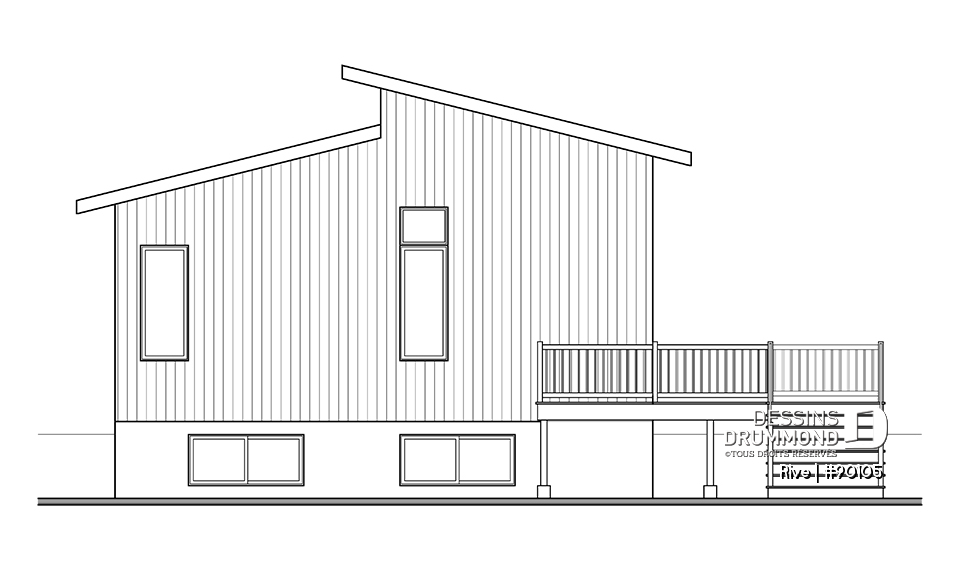 Élévation arrière - Rive