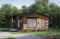Vue avant - MODÈLE DE BASE - Plan de chalet ou petite maison éco-responsable, 1 à 3 chambres, galerie abritée, s-sol aménagé optionnel ($) - Appalaches