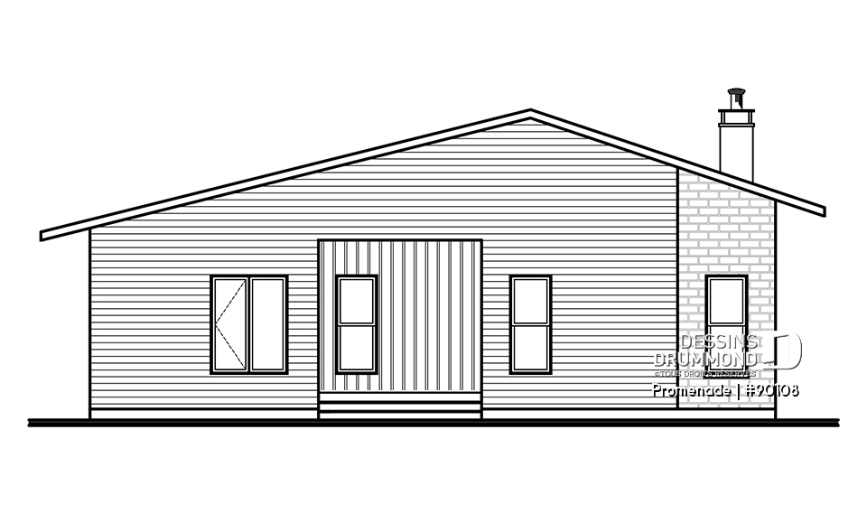 Élévation arrière - Promenade