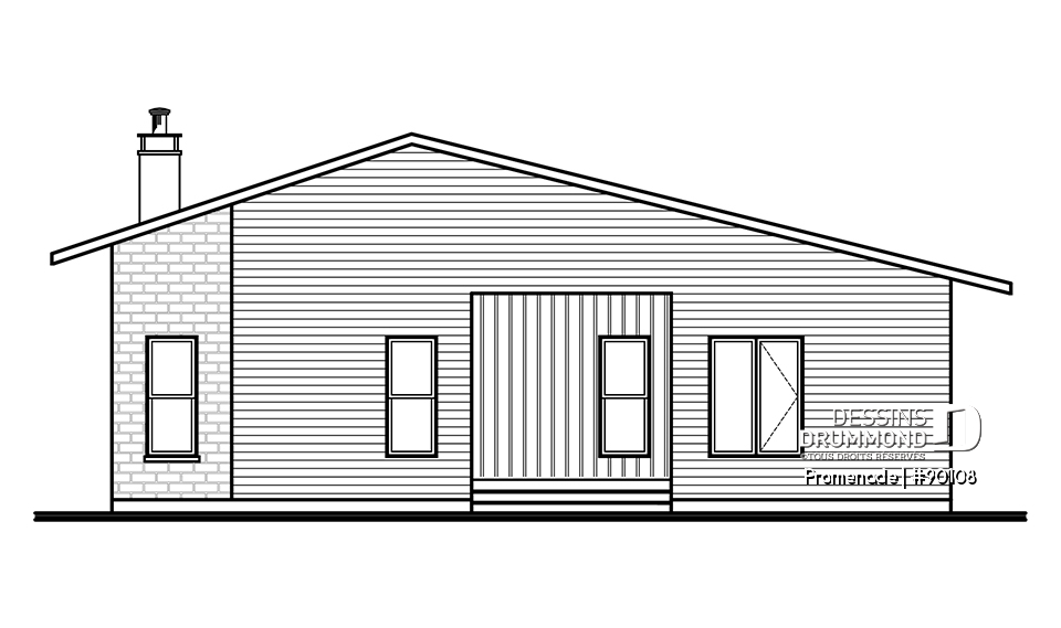 Élévation arrière - Promenade