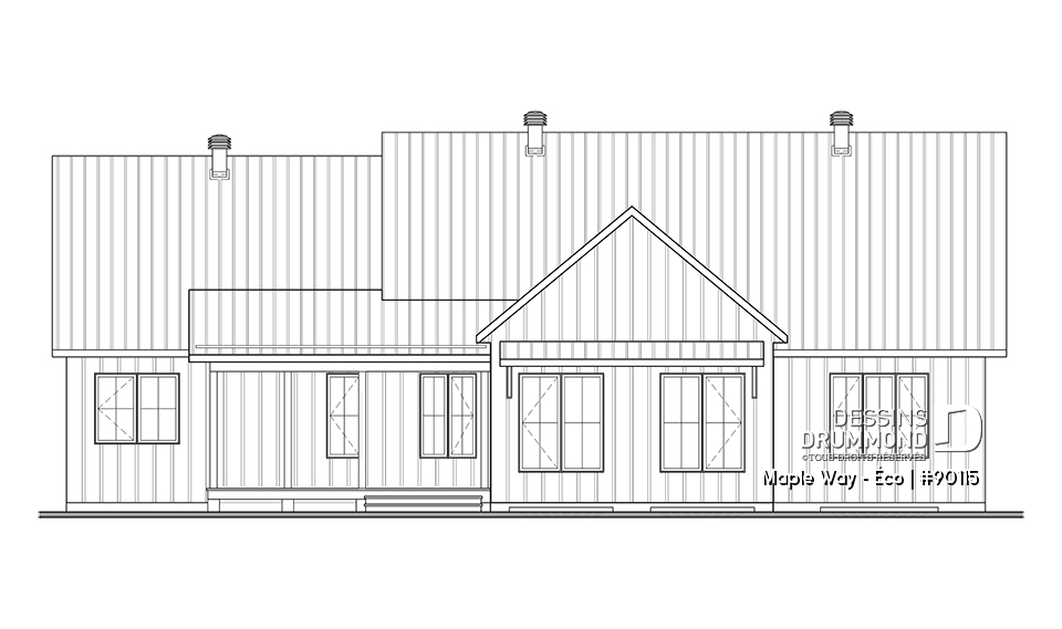 Élévation arrière - Maple Way - Éco
