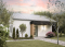 Vue avant - MODÈLE DE BASE - Plan de plain-pied éco-responsable 3 chambres, vestiaire, aire ouverte au secteur activités, terrasse abritée - La Baie