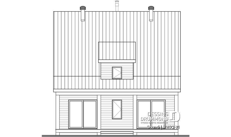 Élévation arrière - Scandi