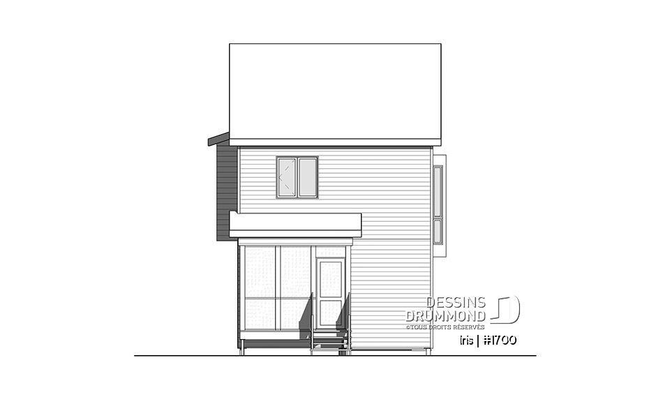 Élévation arrière - Iris