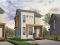 Vue avant - MODÈLE DE BASE - Plan mini-maison 3 chambres, cuisine fonctionnelle, aire ouverte, abri moustiquaire au balcon arrière - Iris