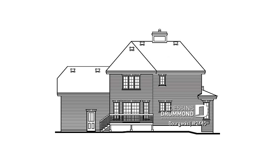 Élévation arrière - Bourgeois