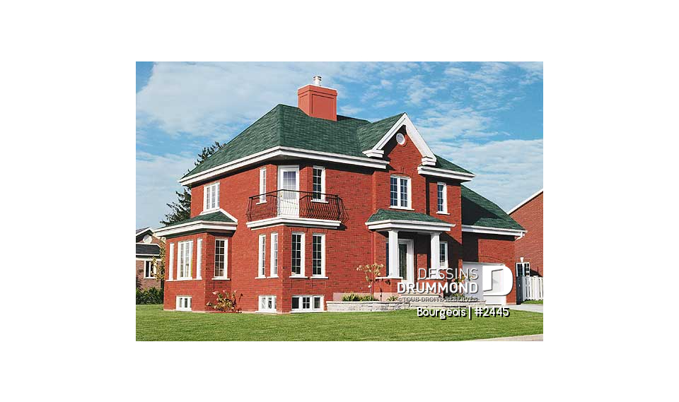 Vue avant - MODÈLE DE BASE - Modèle 2 étage,  garage, 3 chambres, espace boni impressionnant - Bourgeois