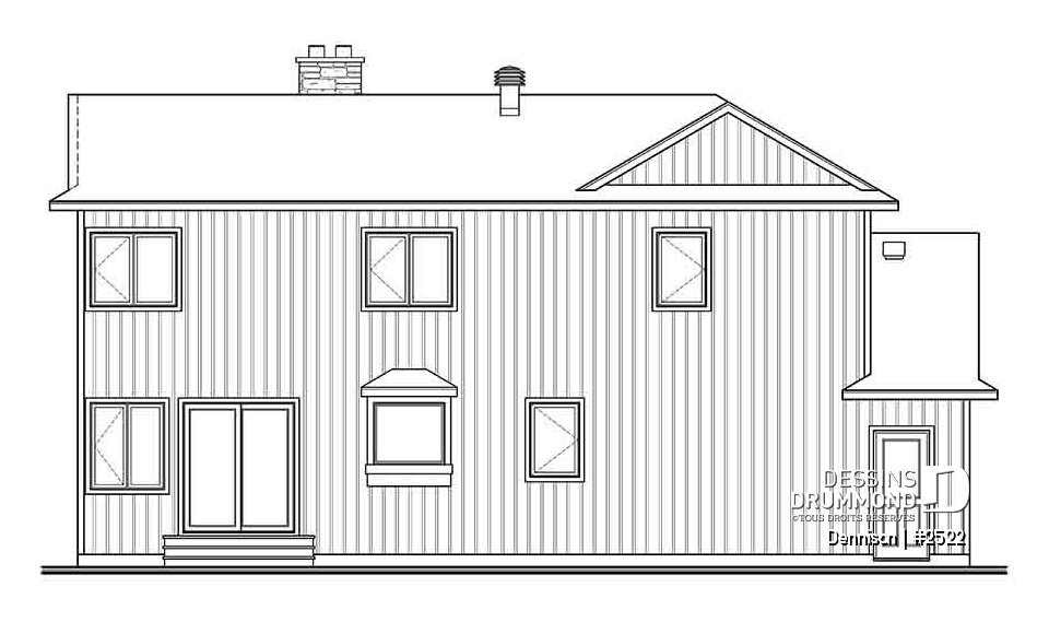 Élévation arrière - Dennison