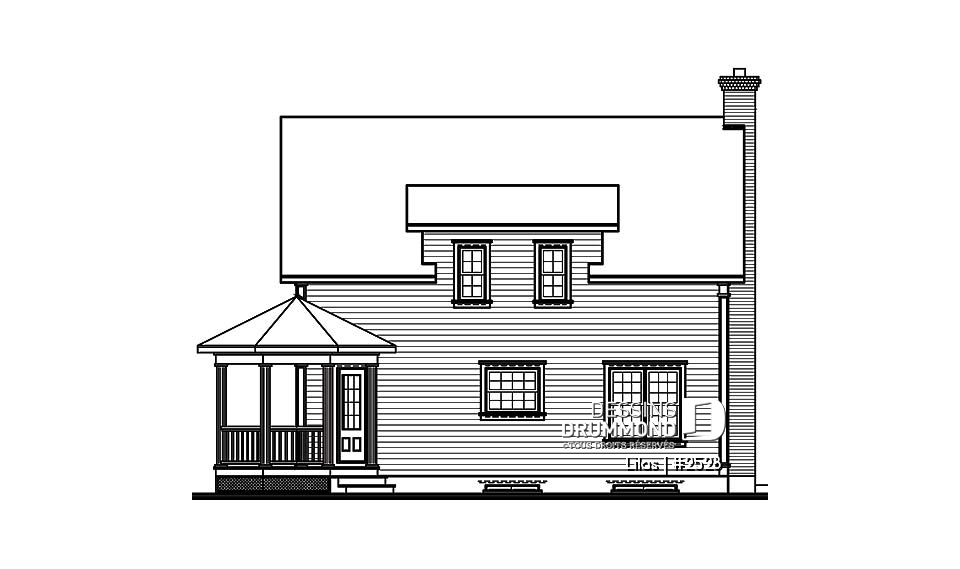 Élévation arrière - Lilas