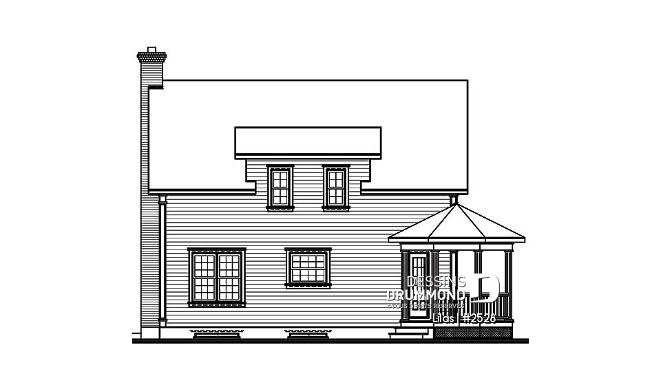 Élévation arrière - Lilas