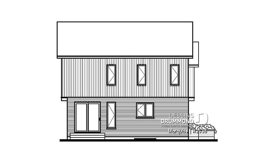 Élévation arrière - Marquise