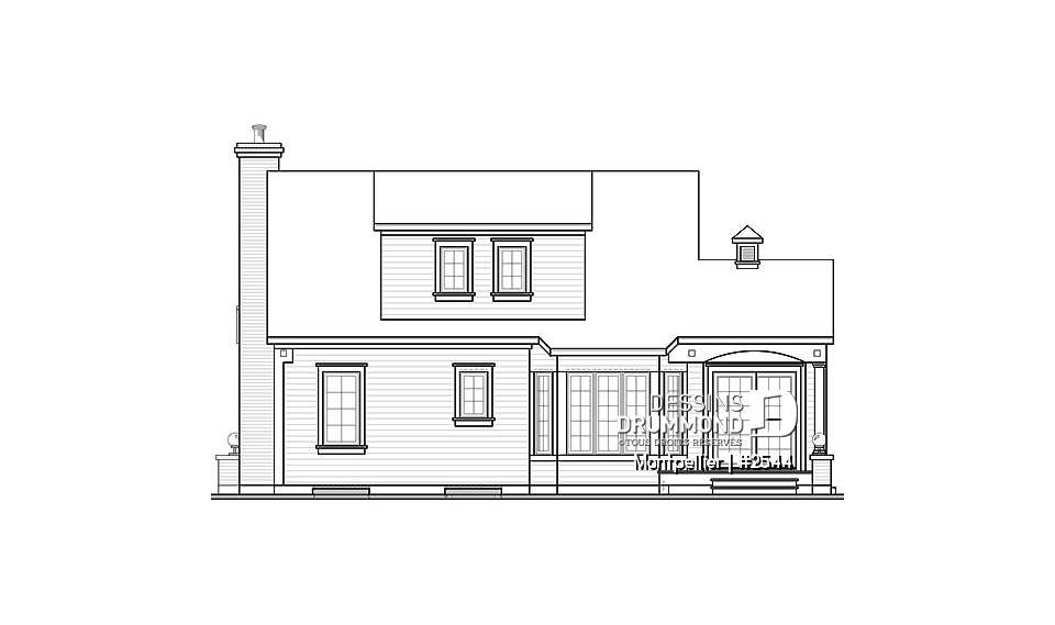 Élévation arrière - Montpellier