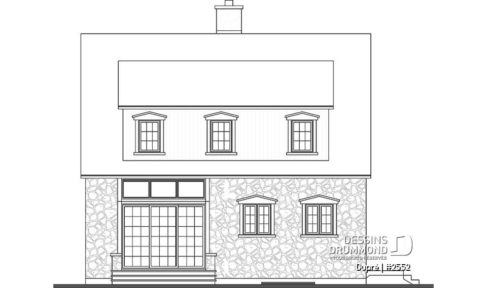 Élévation arrière - Dupré