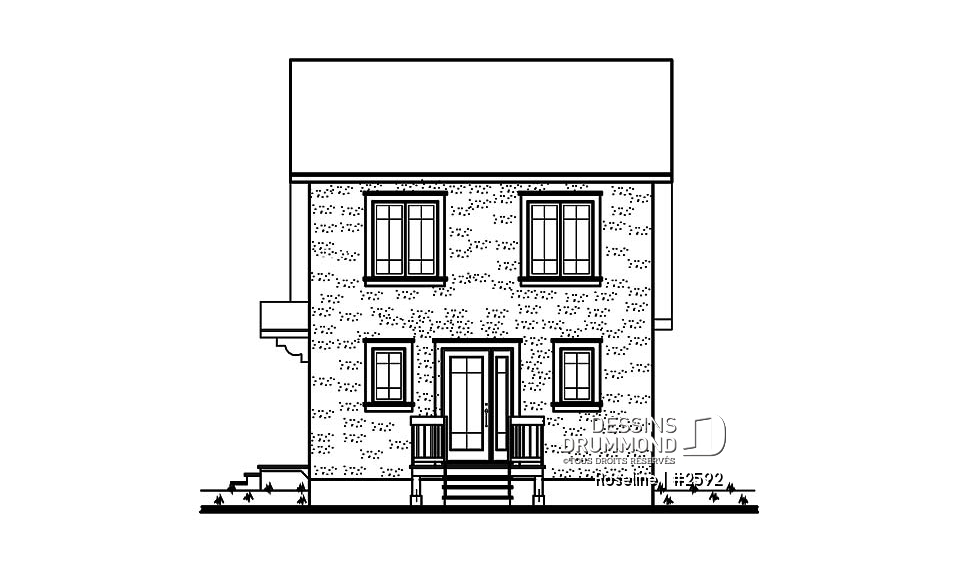 Élévation arrière - Roseline