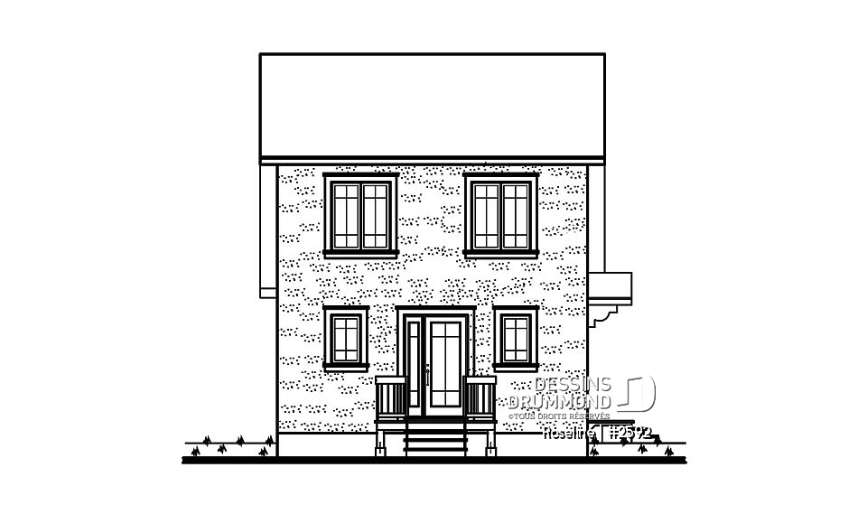 Élévation arrière - Roseline