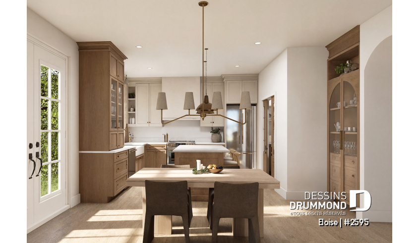 Photo Salle à manger du plan de maison unifamiliale 2595 Photo Salle à manger - Eloise