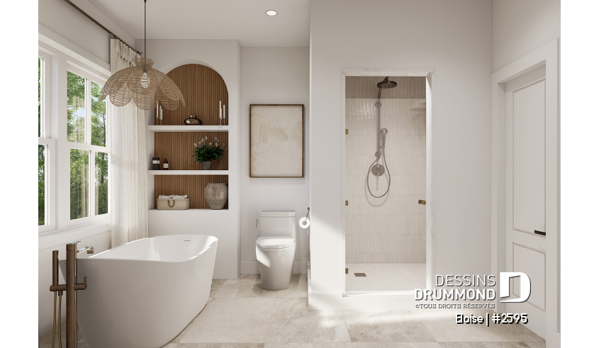 Photo Salle de bain du plan de maison unifamiliale 2595 Photo Salle de bain - Eloise