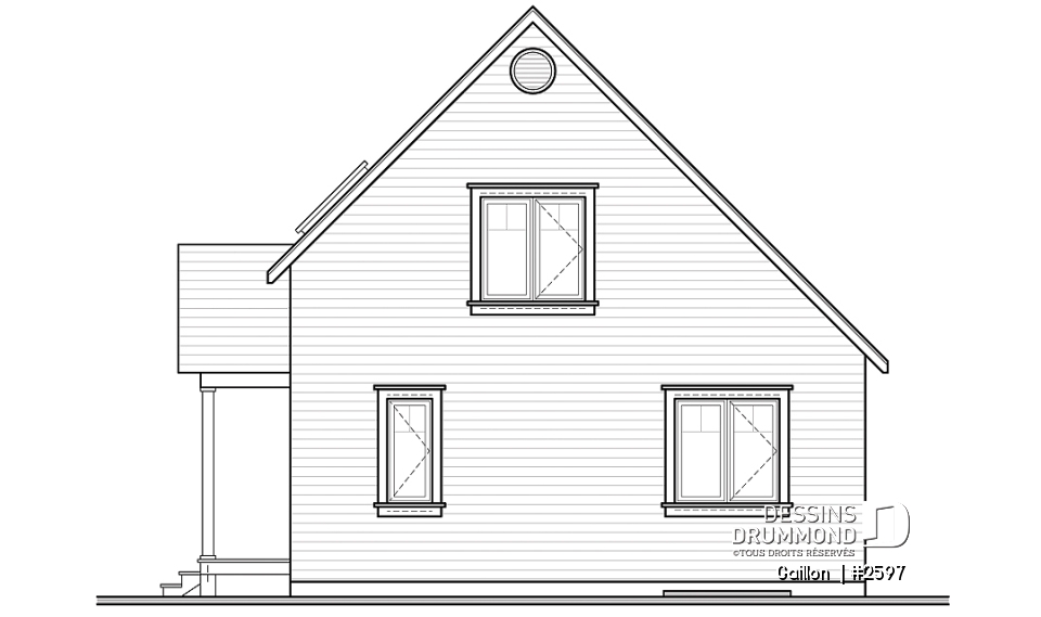 Élévation arrière - Gaillon 