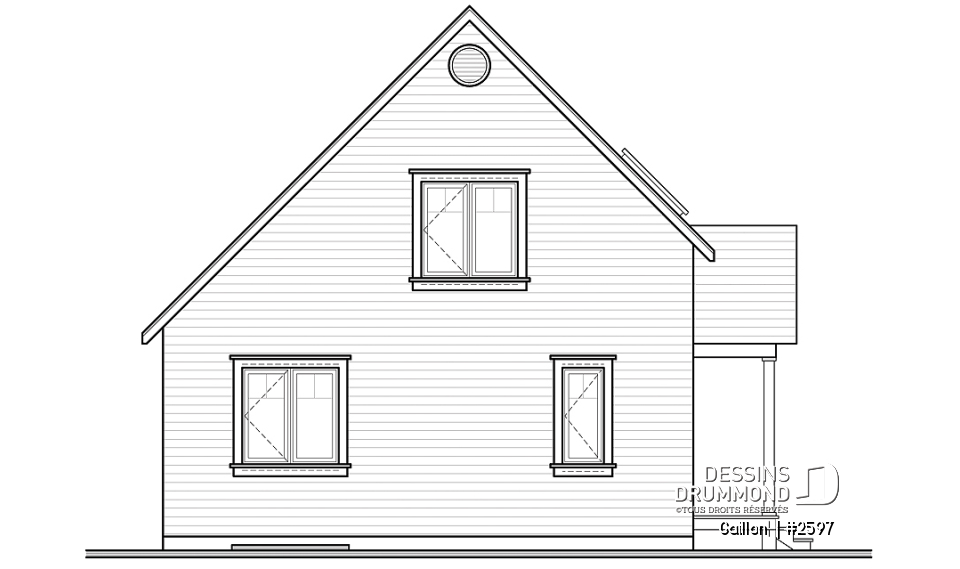 Élévation arrière - Gaillon 