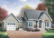 Vue avant - MODÈLE DE BASE - Plan de cottage de 2 chambres, bureau, garage rattaché par un passage couvert - Hamann