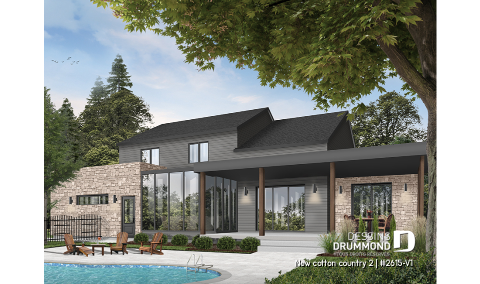 Élévation arrière - New cotton country 2