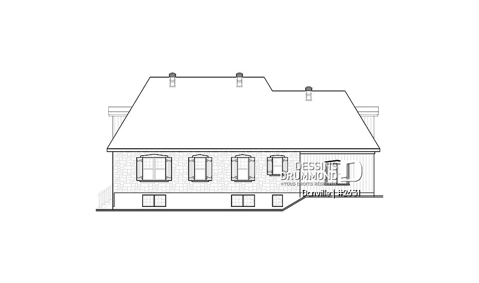 Élévation arrière - Danville