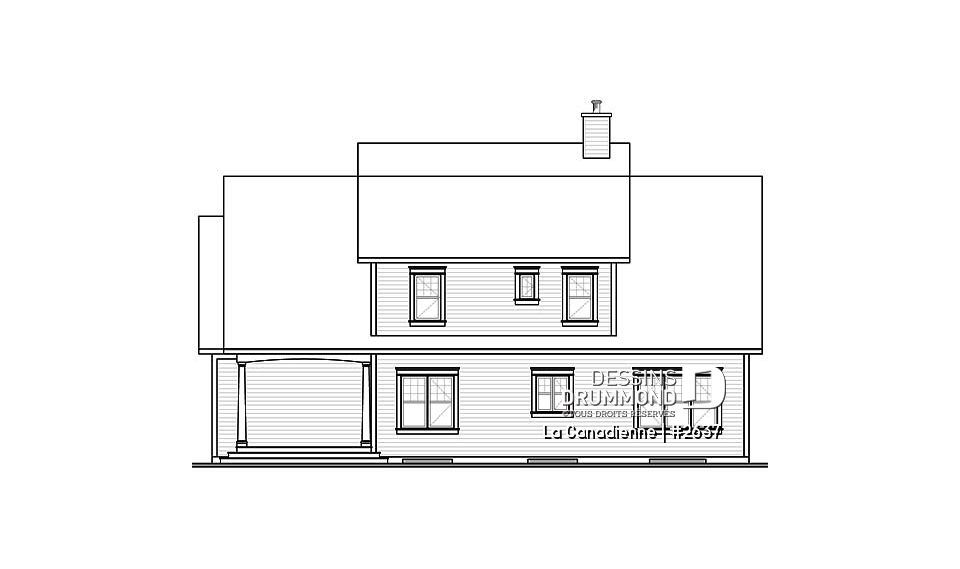 Élévation arrière - La Canadienne