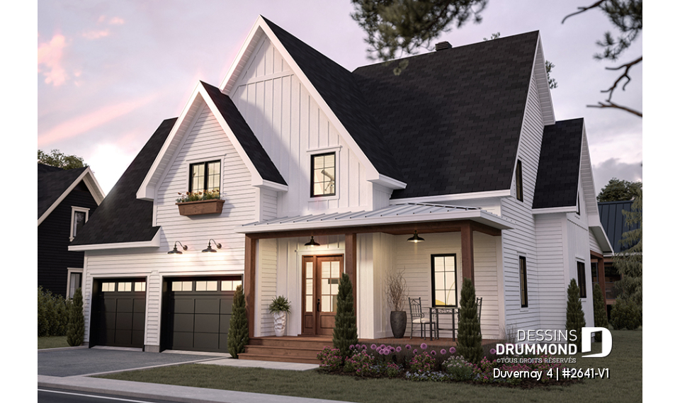 Alternative - Spacieuse Farmhouse 4 à 6 chambres, sous-sol aménagé optionnel ($), garage double, salle de jeux, bureau - Duvernay 4