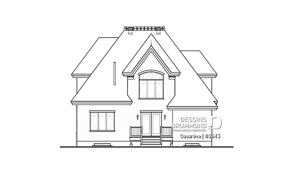 Élévation arrière - Casarêve