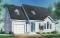 Vue avant - MODÈLE DE BASE - Cottage traditionnel, garage, 3 chambres, cuisine avec îlot, espace ouvert - Bouleaux