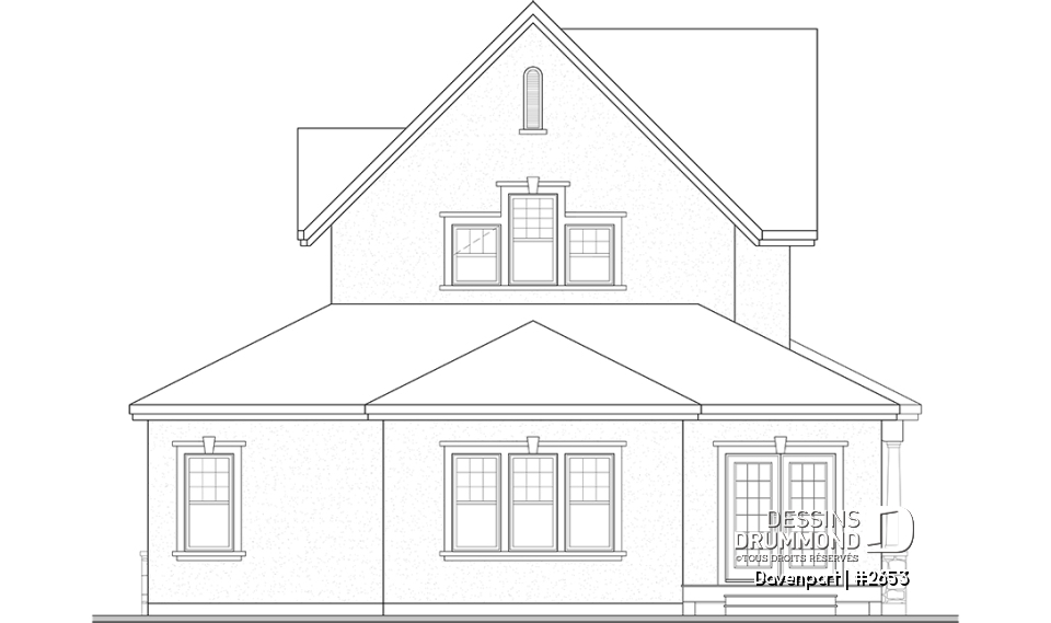 Élévation arrière - Davenport