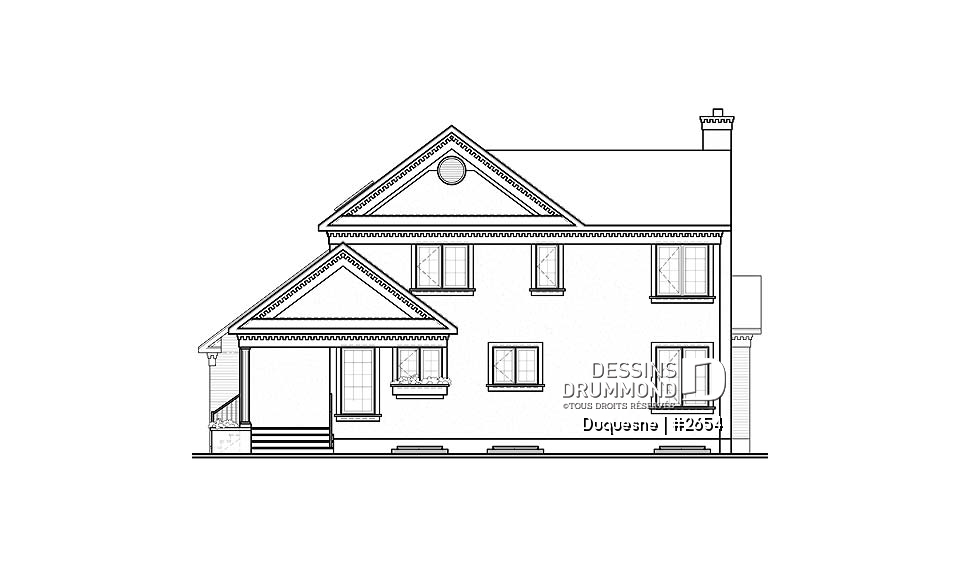 Élévation arrière - Duquesne