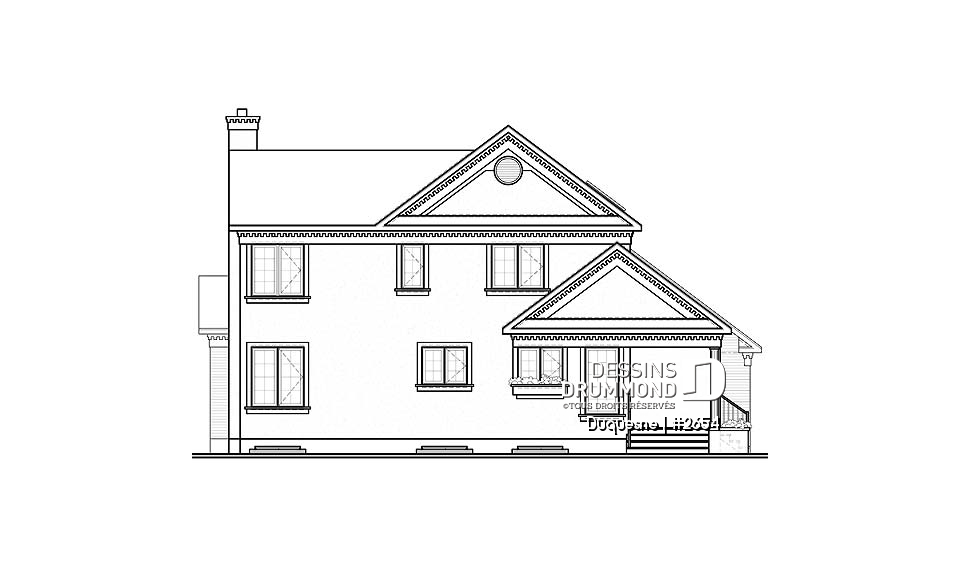Élévation arrière - Duquesne