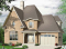 Vue avant - MODÈLE DE BASE - Plan de manoir 3 chambres, garage, mezzanine, foyer, terrasse abritée - Covington 2