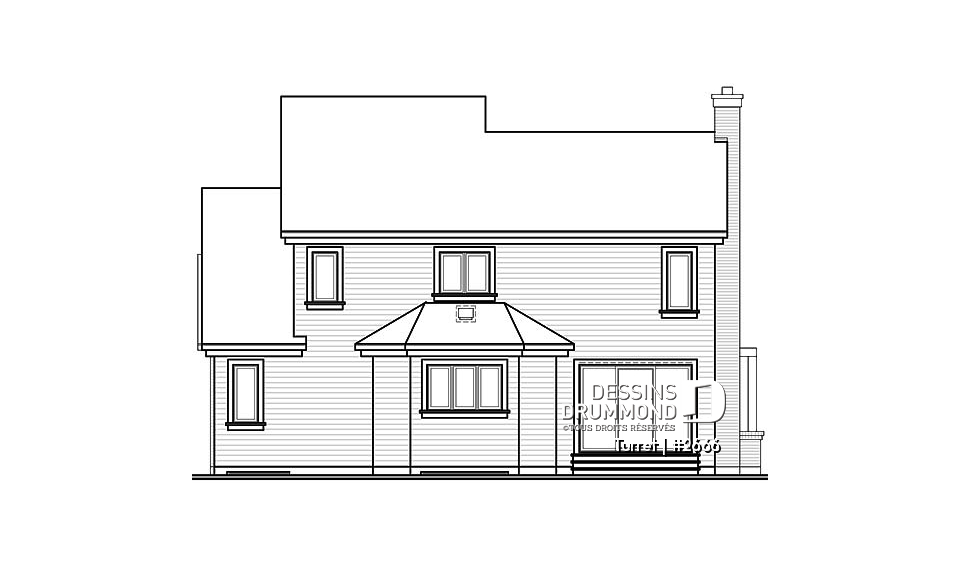 Élévation arrière - Turret