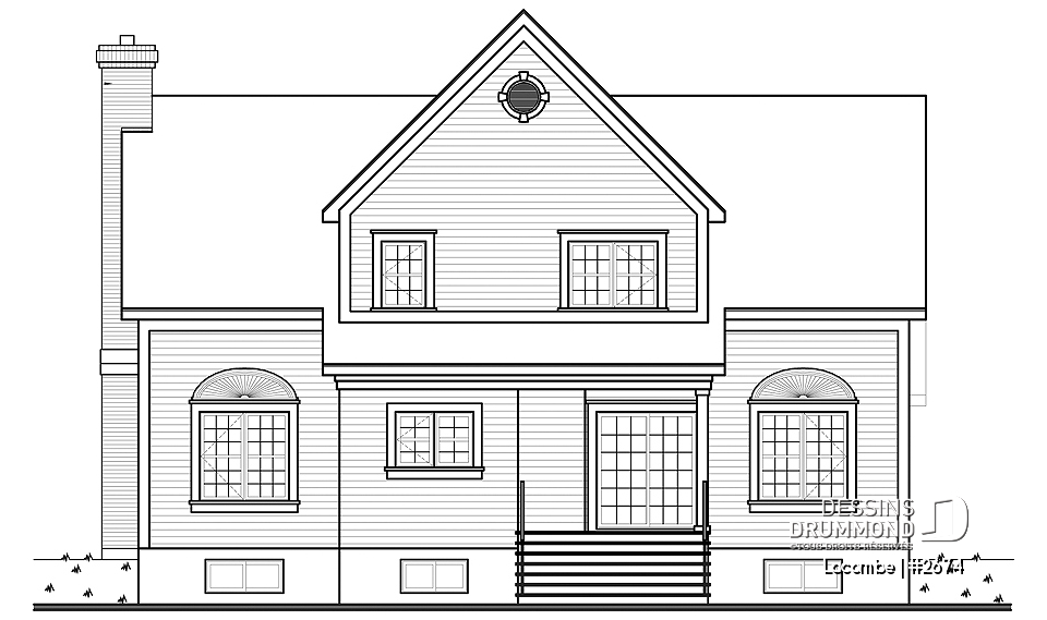 Élévation arrière - Lacombe